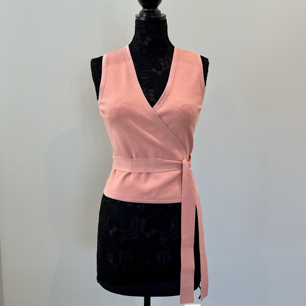 NWT Diane Von Furstenberg Sleeveless Wrap Top
